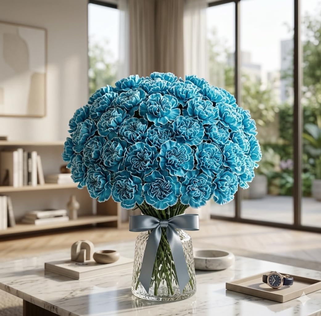 Vibrant Blue Carnations for Elegant Arrangements