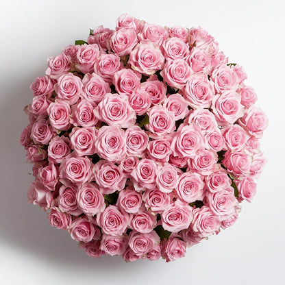 Long-Lasting Pink Rose Bulk Arrangement