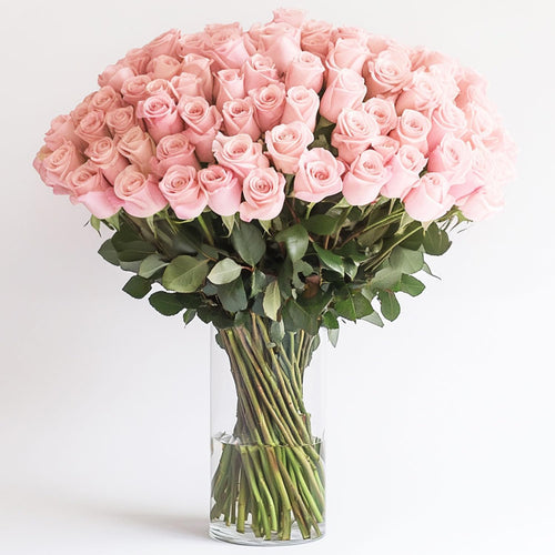 Long-Lasting Pink Rose Bulk Arrangement